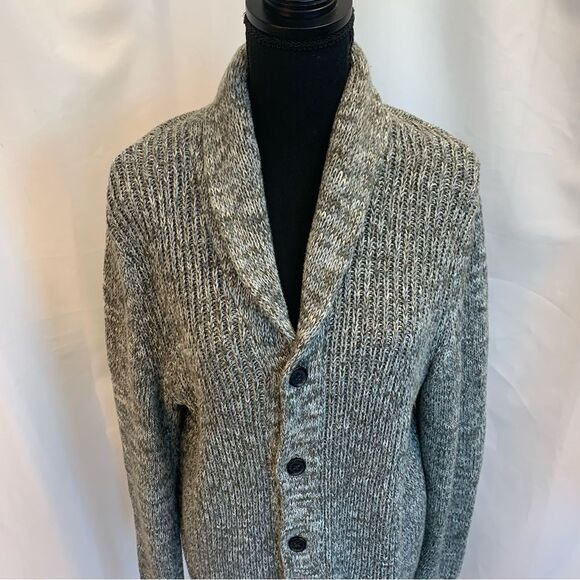 BANANA republic women's green shawl collar knit cardigan sweater Sz M NWOT - Picture 4 of 12